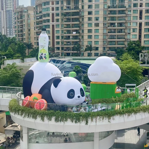 Offre Spéciale – Livraison Rapide – Figurine Géante Gonflable Panda à Tête en Bas et Ventre Rond pour Attraction de Marché Nocturne - Product Image 2