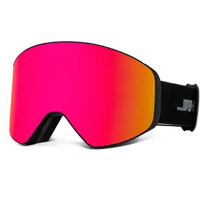 Manufacturer Most Popular Anti-fog OEM UV400 Magnetic Snowboard Glasses Polarized Custom Ski Snow Goggles