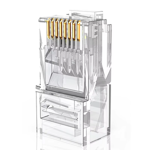 D-sunty 8P8C <b>RJ45</b> Connectors Cat5/Cat6 Ethernet Plug with Gold Plated Contacts Crimp Type Factory Price - Product Image 3