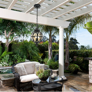 Outdoor Waterproof LED Wall Lamp Gold <b>Garden</b> Chandelier <b>Hanging</b> Porch <b>Light</b> External Wall <b>Light</b> Fixture - Product Image 4