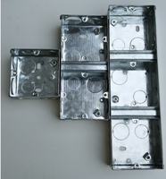 Boîte en fer galvanisé BS GI en gros BS4662 Boîte en métal électrique 3x3 3x6 1gang 2gang Switch Box