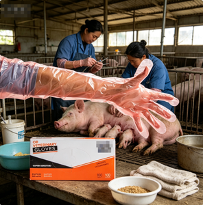 Guantes Veterinarios Desechables <span class=keywords><strong>de</strong></span> PE para Manejo y Examen en Granjas, <span class=keywords><strong>de</strong></span> Brazo Completo - Product Image 6