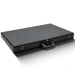 ארון תצוגה נייד גדול מאלומיניום עם מכסה שקוף שטוח בגודל 27 אינץ', תוצרת מפעל Ningbo Uworthy, תמיכה ב-OEM, מחיר מפעל. - Product Image 3