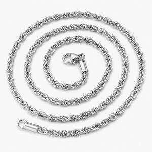 Wholesale Twisted <b>Rope</b> <b>Chain</b> 2mm 3mm 5mm 6mm 8mm 10mm Gold Plated Stainless Steel Hip Hop Necklace Jewelry - Product Image 3