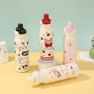 Cartoon Insulated Water Bottle 500ml Portable With Strap For Girls Office Use - Product Image 3