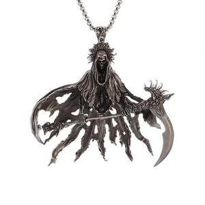 Collier Pendentif Squelette avec Sabot de la Mort, <span class=keywords><strong>en</strong></span> Alliage de <span class=keywords><strong>Zinc</strong></span>, Chaîne à Maillons, Style Punk, Unisexe, pour Fête - Product Image 5