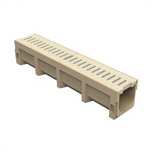 Offre Spéciale de drainage de type U canal de drainage en béton polymère fossés de drainage des eaux de pluie matériaux de construction gouttière avec grille - Product Image 1