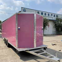 Remorque de cuisine mobile entièrement équipée en fibre de verre pour la restauration rapide commerciale et les chariots de vente de bonbons, vente en gros sous marque privée