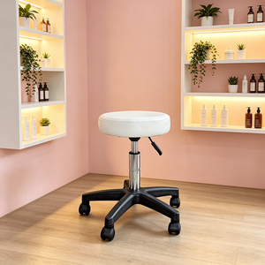 Silla de Barbero Profesional al por Mayor con Cuero Sintético y Estructura Metálica, Bomba Hidráulica para Conjunto de Muebles de Salón - Product Image 2