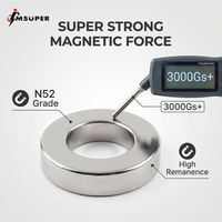 Imán de Anillo de Neodimio N52 con Recubrimiento de Zinc Msuper, de Alta Durabilidad para Uso Industrial, Aplicaciones de Soldadura y Doblado