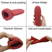 Ustensiles en silicone uniques Gadgets de cuisine résistants à la chaleur Poignée de casserole Trou en caoutchouc Assist Pot Holders Cover Cookware Pot Handle