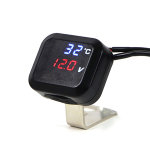 Bộ Sạc USB + Đồng Hồ Đo Nhiệt Độ Nước + Vôn Kế Nhiệt Kế Kỹ Thuật Số Đồng Hồ Đo Nhiệt Độ LED Chống Nước Thông Dụng Cho Xe Máy - Product Image 3