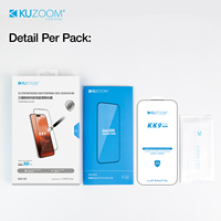 KUZOOM Nouvelle Protection d'écran en Verre HD Transparent Améliorée KK9, Résistance aux Chocs 30 KG pour iPhone 18 Pro Pro Max 17 Pro