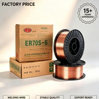 Fil de soudage MIG ER70S-6 en acier doux de Chine, 1,2 mm, 0,8 mm, 15 kg, fils de soudage en acier au carbone SG2 revêtus de cuivre AWS A5.18 pour usine