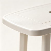 Table, chaise et banc d'extérieur en polypropylène écologique, durable, résistant aux UV, 6 places, design minimaliste