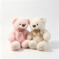 En gros, Housse de peluche vide pour ours en peluche de 45 cm, sans rembourrage, rose beige, avec nœud papillon
