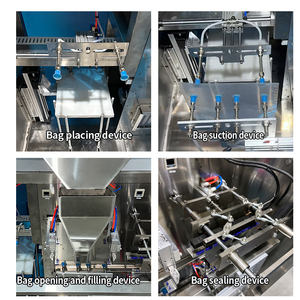 <span class=keywords><strong>Machine</strong></span> d'emballage automatique multi-têtes pour sachets <span class=keywords><strong>à</strong></span> fermeture éclair, granulés, graines, céréales, grains de <span class=keywords><strong>café</strong></span>, sachets préformés, facile <span class=keywords><strong>à</strong></span> utiliser, PLC - Product Image 6