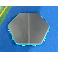 Dock flottant hexagonal gonflable le plus vendu, dock modulaire gonflable en EVA antidérapant de qualité supérieure pour les loisirs aquatiques