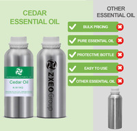 Huile Essentielle de Cèdre pour Diffuseur d'Aromathérapie – Vente en Gros, Huile de Cèdre Naturelle Pure Distillée à la Vapeur pour Soins Capillaires et Tous Types de Peau