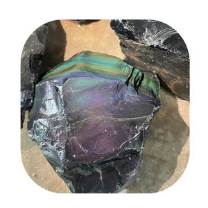 คริสตัลดิบขายส่ง หินบำบัดธรรมชาติ ออบซิเดียนตาแมวสีรุ้ง คริสตัลหยาบ สำหรับขาย - Product Image 1