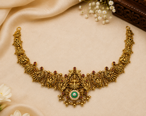 Collar de Oro de 24K, 14.47 Gramos, Joyería de Oro Tradicional Hecha a Mano para Mujer, Joyería para Bodas y Eventos Nupciales - Product Image 5