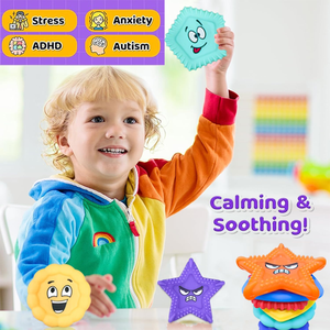 Juego de 6 Herramientas Sensoriales de Silicona para Autismo, Juguetes Texturizados para Niños, Alivio de la Ansiedad, Concentración, Relajación, Esenciales para el Hogar, Oficina y Viajes - Product Image 4