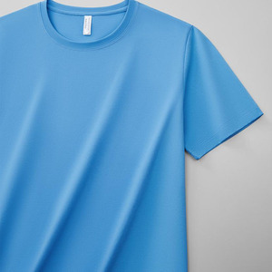 T-shirt pour homme en polyester 100% de haute qualité 180GSM avec logo personnalisé, col rond brodé uni - Product Image 5