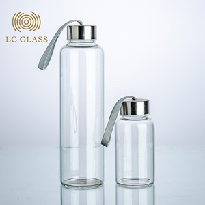 A buon mercato 500ml di <span class=keywords><strong>vetro</strong></span> su misura imballaggio e logo <span class=keywords><strong>bottiglia</strong></span> di <span class=keywords><strong>acqua</strong></span> di <span class=keywords><strong>vetro</strong></span> con coperchio di bambù e gel di silice set per uso domestico - Product Image 2