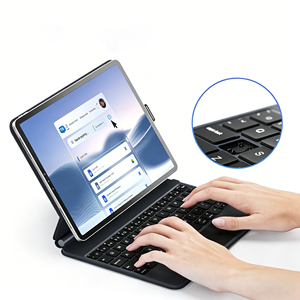 คีย์บอร์ดแมจิกแบบเชื่อมต่อโดยตรงระดับพรีเมียมสำหรับ <span class=keywords><strong>iPad</strong></span> <span class=keywords><strong>Pro</strong></span> <span class=keywords><strong>11</strong></span> นิ้ว ไม่มีบลูทูธ คีย์บอร์ดแบบพกพาแม่เหล็กยึดติดกับเคสพร้อมแทร็คแพด - Product Image 2