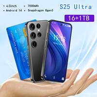 Teléfono Inteligente S25 Ultra 5G con Potente Procesador, Batería de 7000 mAh, Android 14, 16+1 TB, Doble SIM, Ideal para Juegos