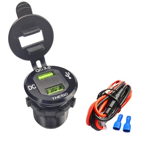 Cargadores de batería de teléfono móvil para uso en vehículos Dual USB QC 3,0 PD <span class=keywords><strong>tipo</strong></span> <span class=keywords><strong>C</strong></span> cargador de coche enchufe USB interruptor de alimentación para camión - Product Image 1