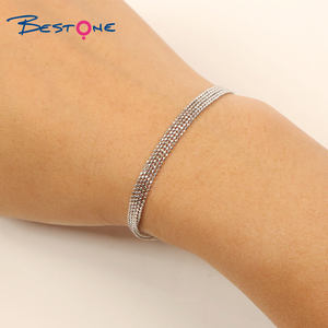 Low Price Wholesale Heart <b>Charms</b> Zircon <b>Sterling</b> <b>Silver</b> 925 Jewellery 925 <b>Sterling</b> Sliver <b>Bracelets</b> With <b>Charms</b> - Product Image 2