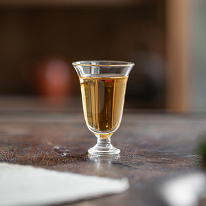 Transparent Glass Stemmed <b>Teacup</b> Bell Shaped For Kung Fu Tea Ceremony Green Tea Tasting Cup Without Lid Dehua County Origin - Product Image 1