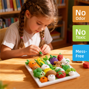 Light Clay DIY Photo Frame Craft <b>Kit</b> 10 Colors Vegetable Theme Non Toxic No <b>Bake</b> Educational Toy Gift <b>for</b> <b>Kids</b> 3+ - Product Image 6