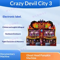 Crazy Devil City 2ème génération, machine de jeu d'arcade à jetons, loterie, double joueur, langues chinois/anglais, matériel, 6 ans