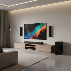 True Wireless Speaker 5.1ch Barra de sonido desmontable, altavoz de barra de sonido inalámbrico para <span class=keywords><strong>TV</strong></span> para sistema de cine en casa con subwoofer - Product Image 5