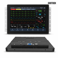 Monitor de pantalla táctil capacitiva de montaje empotrado de 7/10.1/13.3/15.6/21.5 pulgadas con USB para panel de control de robótica industrial