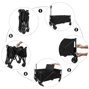 Factory Sell Heavy Duty Foldable <strong>Beach</strong> Utility Collapsible Folding <strong>Wagon</strong> Camping Cart - Product Image 6