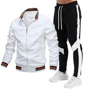 Custom Logo Breathable Casual Solid Polyester <b>Vest</b> & Long Sleeve Coat Two Piece <b>Men</b> Golf - Product Image 3