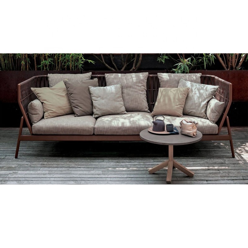Hot sale high quality patio garden sofa sets outdoor furniture rope sectional sofa