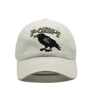 Gorra de Béisbol F-CAW-F de 6 Paneles, Ajustable, de Algodón, con Bordado de Cuervo |   Gorra estilo americano vintage para papá - Product Image 6