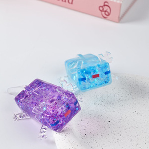 Juguete Antiestrés de Axolotl Adorable de Maltosa, Transparente, Moldeable, de Rebote Lento, con Purpurina, de Dibujos Animados - Product Image 6