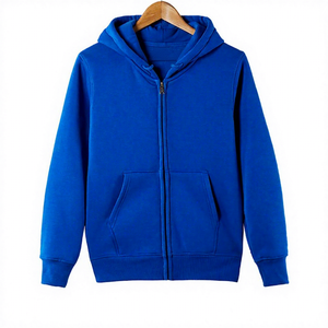 Sudadera con capucha personalizada con cremallera completa para hombre, unisex, de forro polar grueso, con cremallera, OEM, ODM, venta al por mayor, impresión de logotipo - Product Image 1