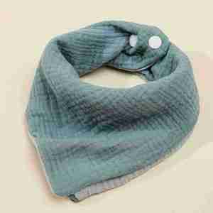 Bavoirs bandana pour bébé en mousseline teinte, prêts à être expédiés, unis, très vendus, imperméables, 100% coton doux, Kids Tales Support - Product Image 4