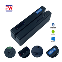 Lecteur/enregistreur de cartes magnétiques FUWEI MSR909BT, encodeur de bande magnétique 3 pistes, USB externe, normes ISO/ANSI/AAMVA/CA DMV