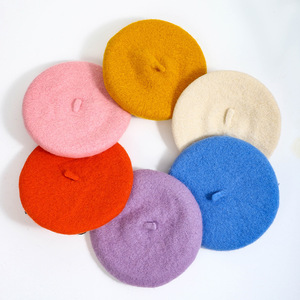 Chapeau béret en laine à la mode pour l'hiver Chapeaux à la française Casquettes béret pour femmes Filles Cadeau promotionnel pour dames - Product Image 1