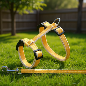 Harnais pour chat avec laisse Ocre 27-45 Cm 13 Mm réglable pour utilisation intérieure et extérieure - Product Image 3