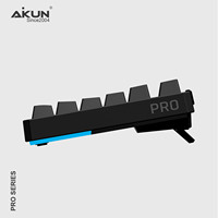 Aikun GX987WR Keyboard Gaming USB 3 Mode Berkabel/Nirkabel BT 87 Tombol Baterai Isi Ulang Sakelar Mekanik Makro Lampu Latar RGB