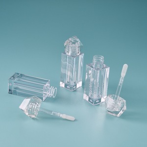 Tubes de brillant à lèvres transparents roses de 3 ml en ABS avec bouchon à vis, vente en gros, OEM/ODM, logo personnalisé, triple inspection de qualité, emballage cosmétique - Product Image 3