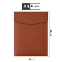 Carpeta de Archivos de Cuero PU de Calidad, Personalizada, Impermeable, Tamaño A4, con Cierre Magnético, para Documentos y Información Empresarial